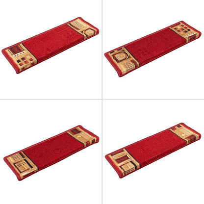 Stair Mats Self-adhesive 5 pcs 65x21x4 cm Red