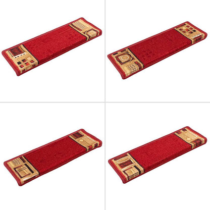 Stair Mats Self-adhesive 10 pcs 65x21x4 cm Red