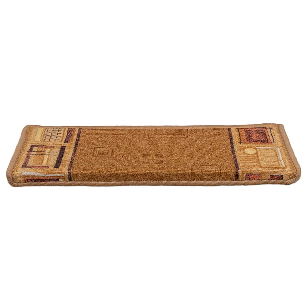 Stair Mats Self-adhesive 10 pcs 65x21x4 cm Beige