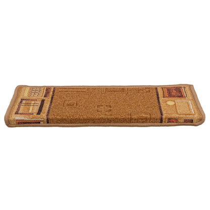 Stair Mats Self-adhesive 10 pcs 65x21x4 cm Beige