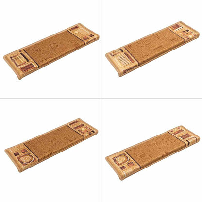 Stair Mats Self-adhesive 10 pcs 65x21x4 cm Beige