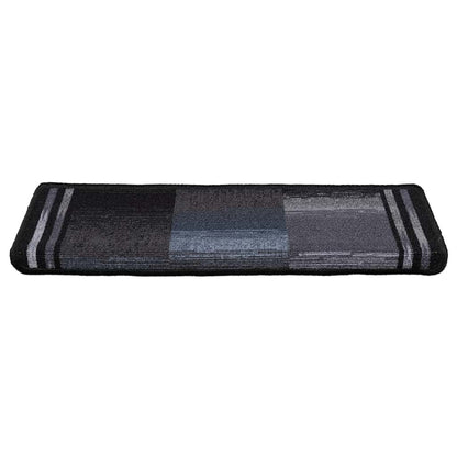 Stair Mats Self-adhesive 5 pcs 65x21x4 cm Black and Grey