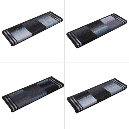 Stair Mats Self-adhesive 5 pcs 65x21x4 cm Black and Grey