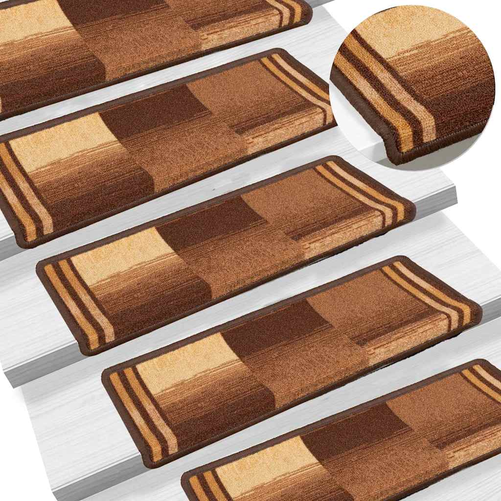 Stair Mats Self-adhesive 10 pcs 65x21x4 cm Brown