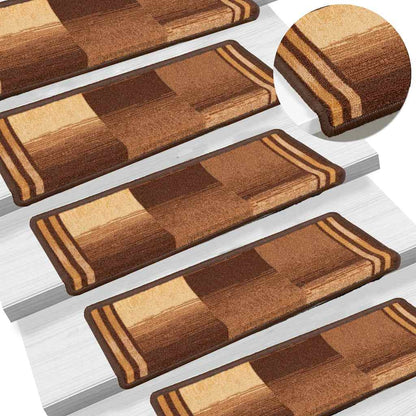 Stair Mats Self-adhesive 10 pcs 65x21x4 cm Brown