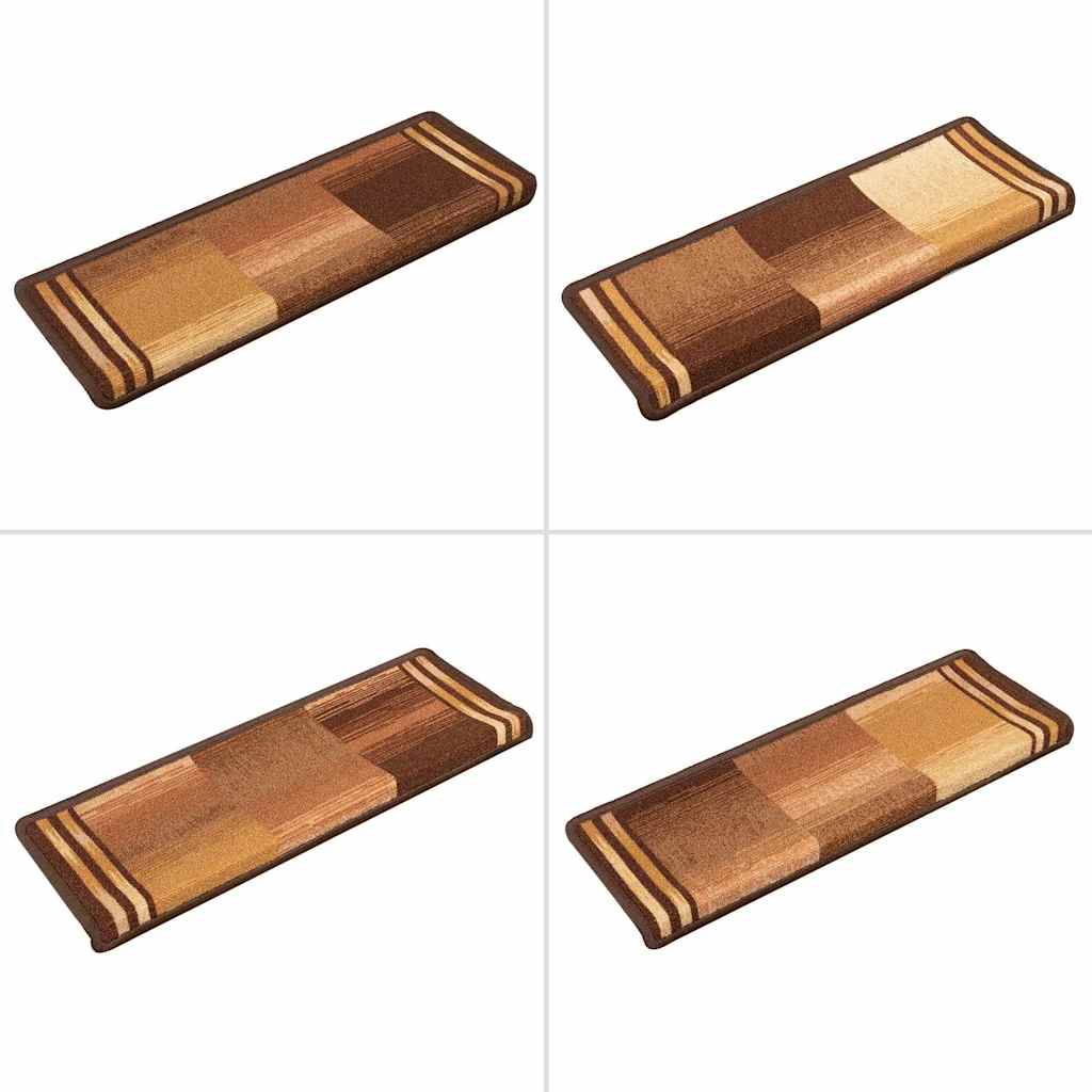 Stair Mats Self-adhesive 10 pcs 65x21x4 cm Brown