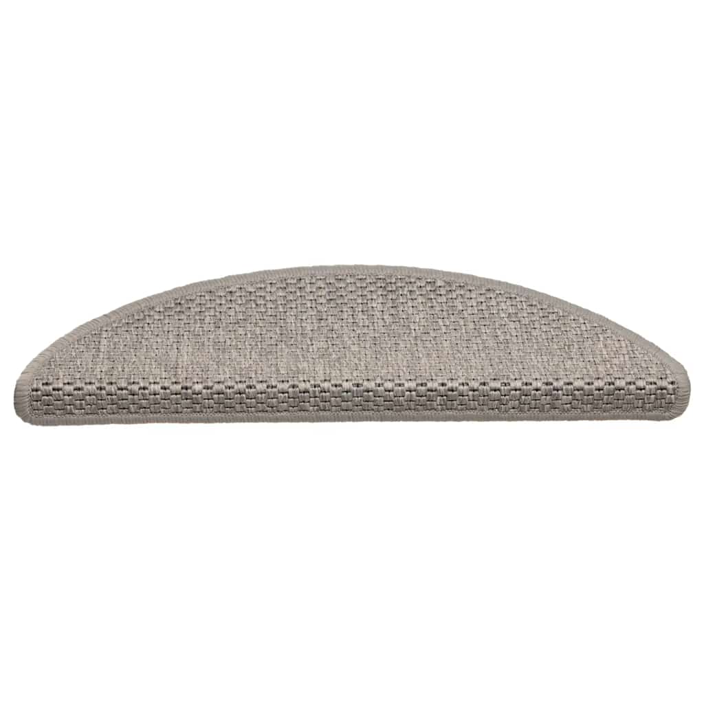 Stair Mats Self-adhesive Sisal-Look 15 pcs 56x17x3 cm Silver