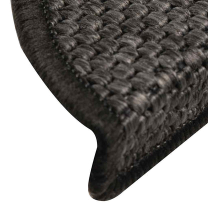 Self-adhesive Stair Mats Sisal-Look 15 pcs 56x20 cm Anthracite