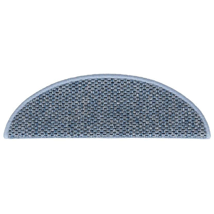 Stair Mats Self-adhesive Sisal-Look 15 pcs 56x17x3 cm Blue