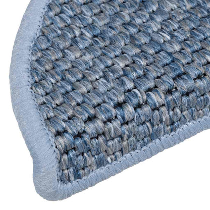 Stair Mats Self-adhesive Sisal-Look 15 pcs 56x17x3 cm Blue