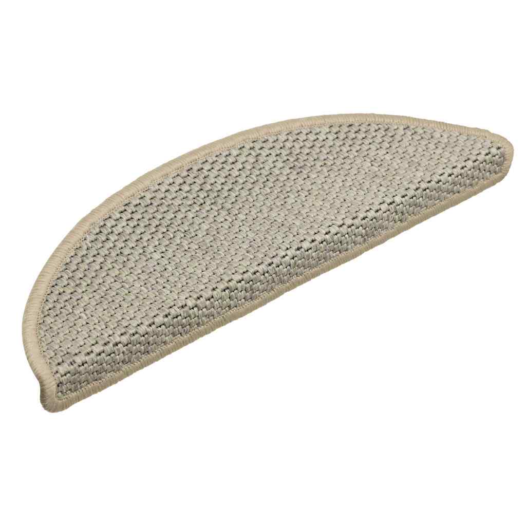 Stair Mats Self-adhesive Sisal-Look 15 pcs 56x17x3 cm Light Green