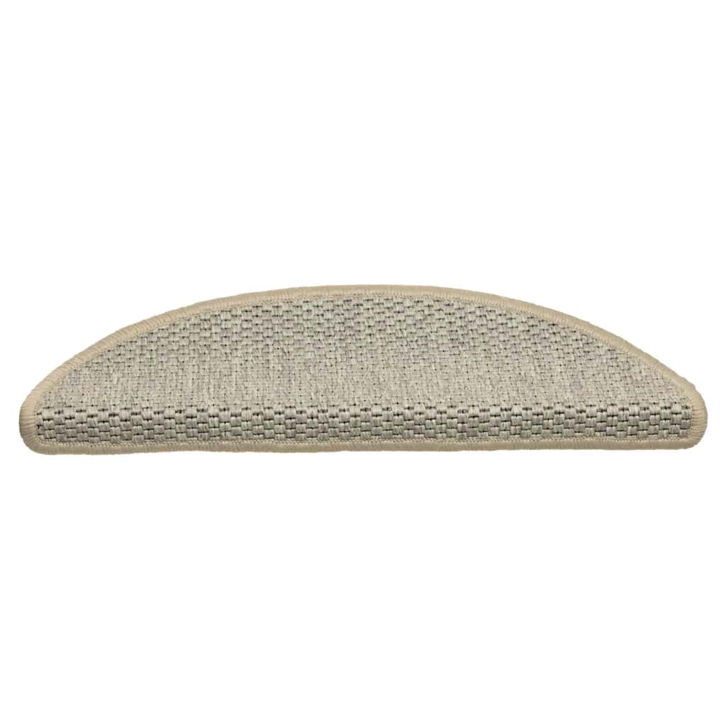 Stair Mats Self-adhesive Sisal-Look 15 pcs 56x17x3 cm Light Green