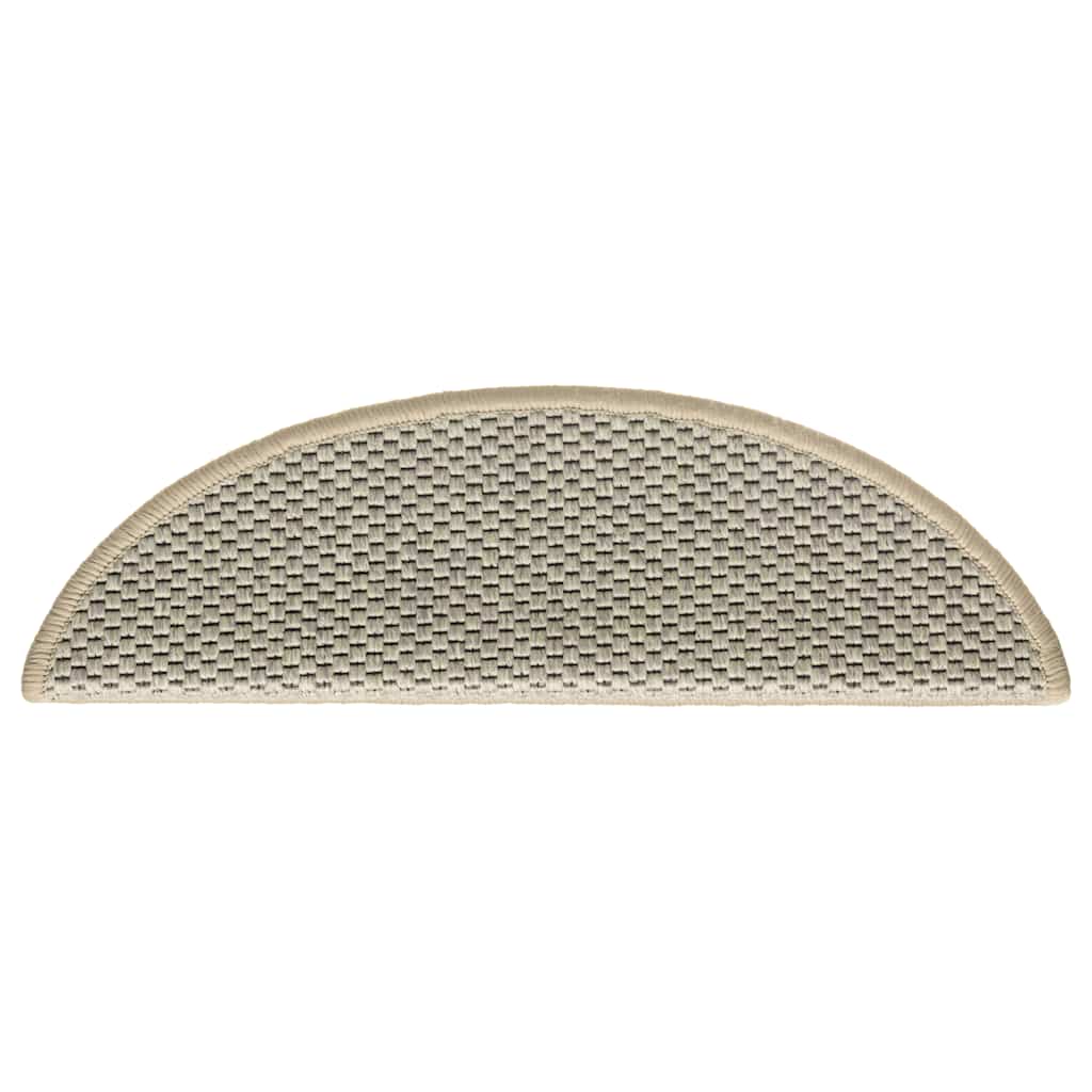 Stair Mats Self-adhesive Sisal-Look 15 pcs 56x17x3 cm Light Green