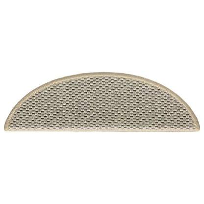 Stair Mats Self-adhesive Sisal-Look 15 pcs 56x17x3 cm Light Green