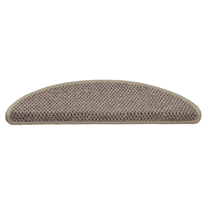 Stair Mats Self-adhesive Sisal-Look 15 pcs 56x17x3 cm Dark Beige