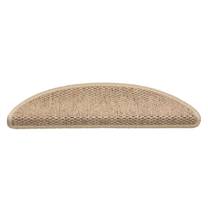Stair Mats Self-adhesive Sisal-Look 15 pcs 56x17x3 cm Sand