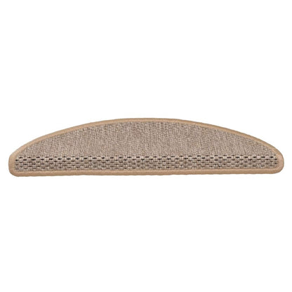 Stair Mats Self-adhesive Sisal-Look 15 pcs 56x17x3 cm Light Beige
