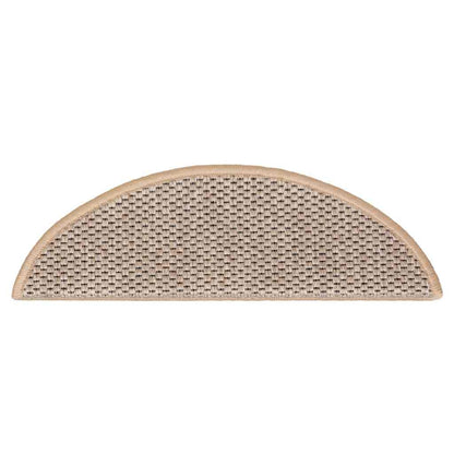 Stair Mats Self-adhesive Sisal-Look 15 pcs 56x17x3 cm Light Beige