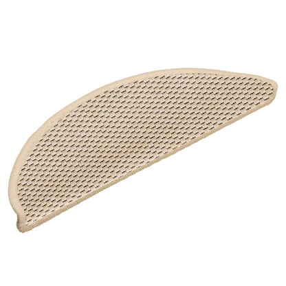 Stair Mats Self-adhesive Sisal-Look 15 pcs 56x17x3 cm Berber