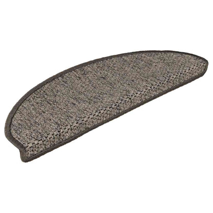 Stair Mats Self-adhesive Sisal-Look 15 pcs 65x21x4 cm Brown Beige