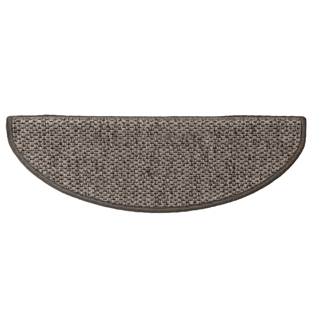 Stair Mats Self-adhesive Sisal-Look 15 pcs 65x21x4 cm Brown Beige