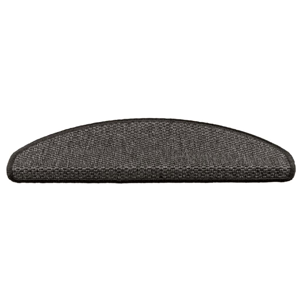 Stair Mats Self-adhesive Sisal-Look 15 pcs 65x21x4 cm Anthracite