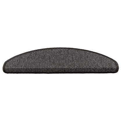 Stair Mats Self-adhesive Sisal-Look 15 pcs 65x21x4 cm Anthracite