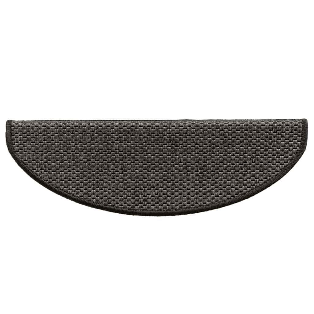 Stair Mats Self-adhesive Sisal-Look 15 pcs 65x21x4 cm Anthracite