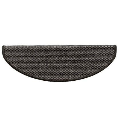 Stair Mats Self-adhesive Sisal-Look 15 pcs 65x21x4 cm Anthracite