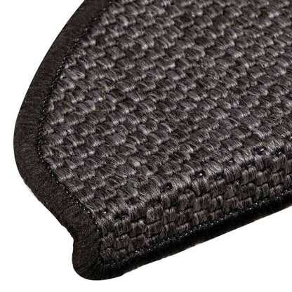 Stair Mats Self-adhesive Sisal-Look 15 pcs 65x21x4 cm Anthracite