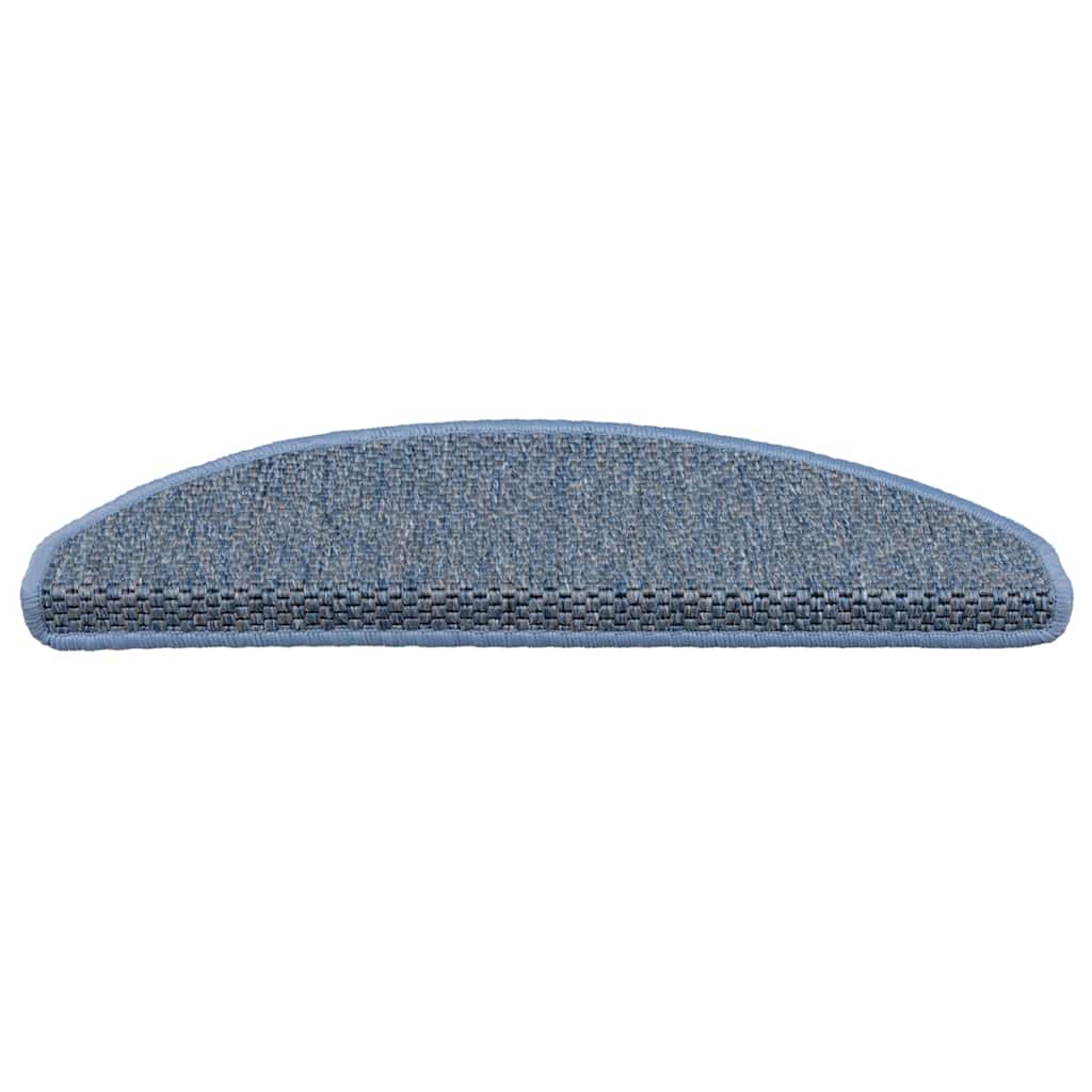 Stair Mats Self-adhesive Sisal-Look 15 pcs 65x21x4 cm Blue