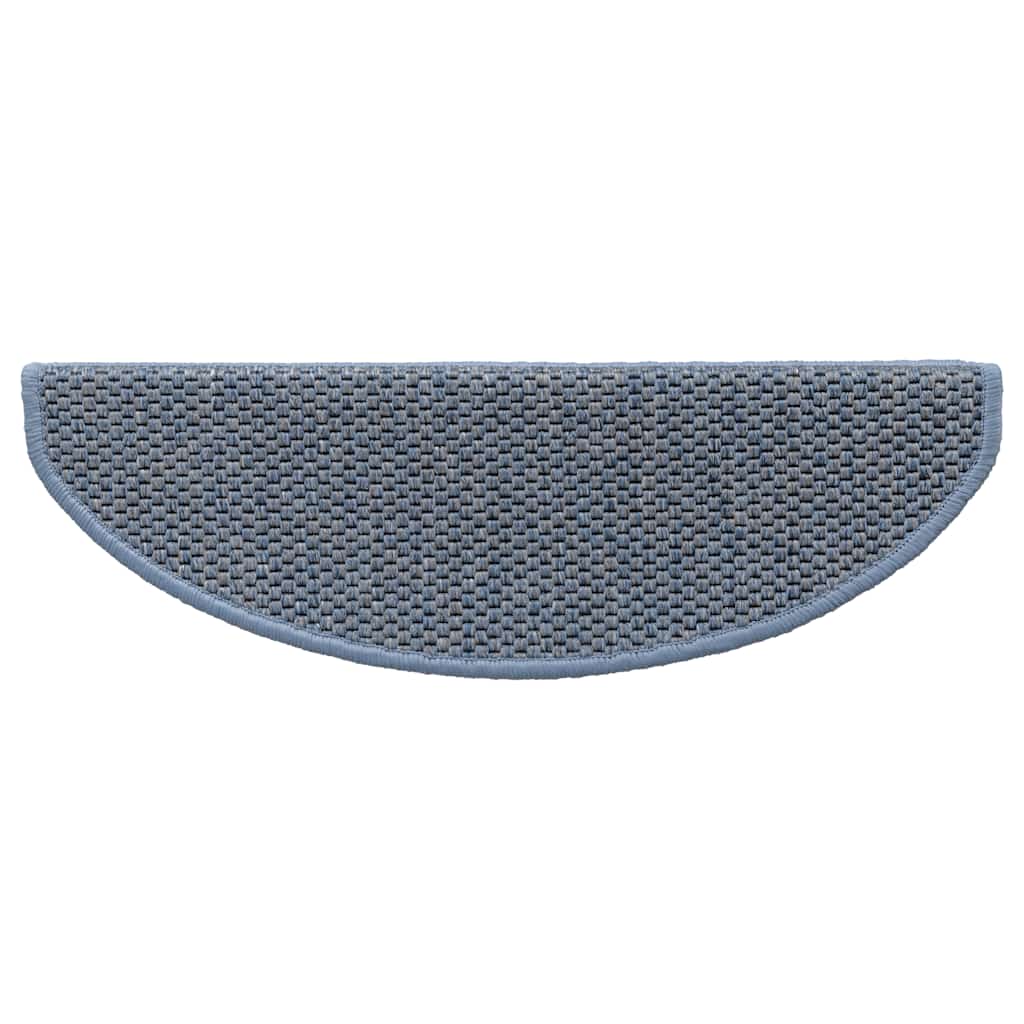 Stair Mats Self-adhesive Sisal-Look 15 pcs 65x21x4 cm Blue