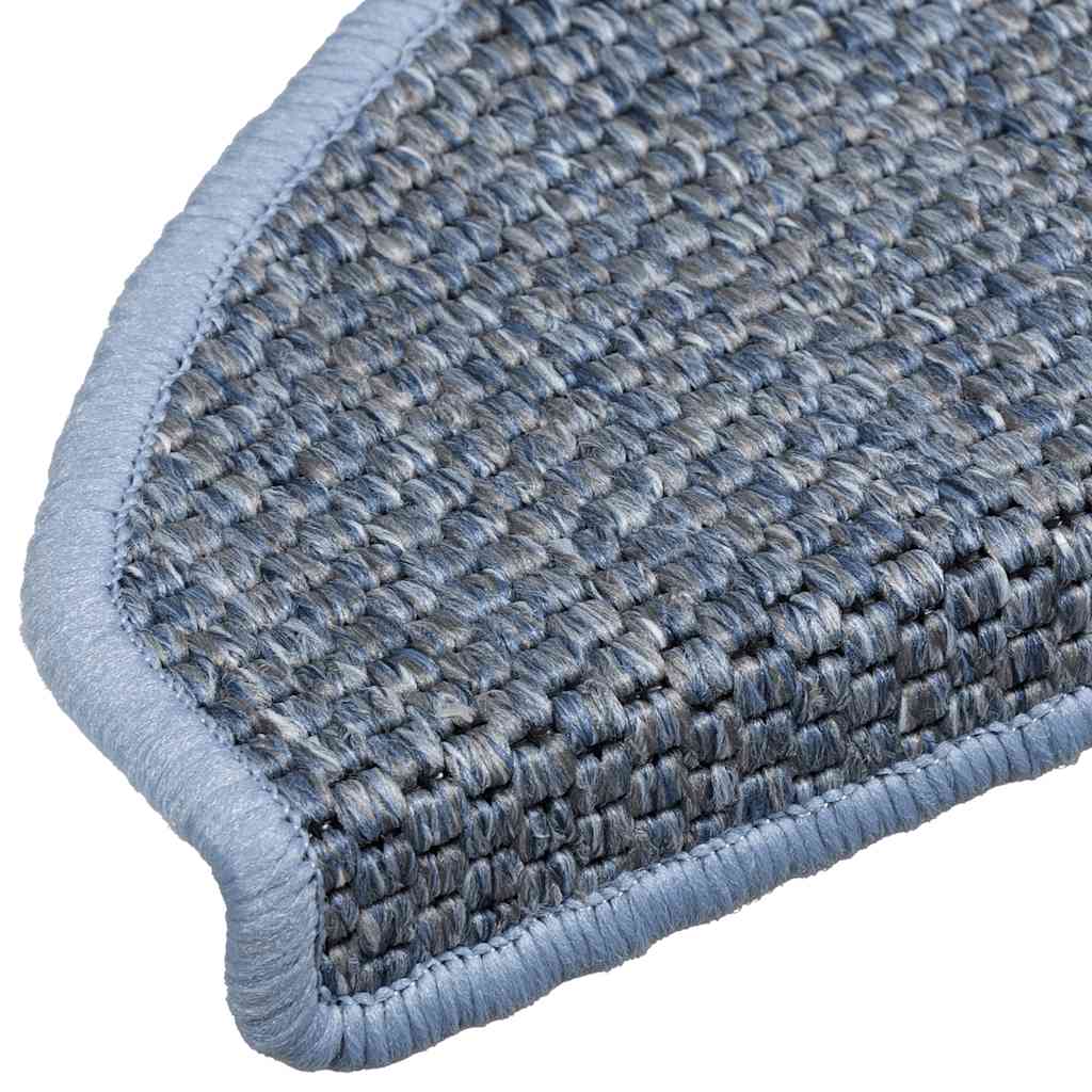 Stair Mats Self-adhesive Sisal-Look 15 pcs 65x21x4 cm Blue