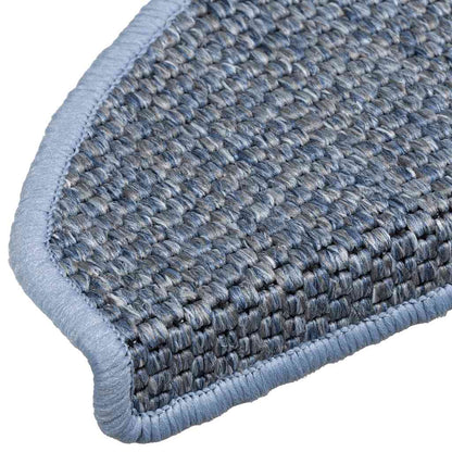 Stair Mats Self-adhesive Sisal-Look 15 pcs 65x21x4 cm Blue