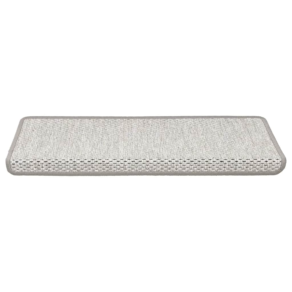 Stair Mats Self-adhesive Sisal-Look 15 pcs 65x21x4 cm Platina