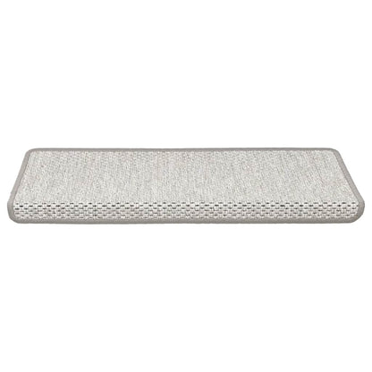 Stair Mats Self-adhesive Sisal-Look 15 pcs 65x21x4 cm Platina