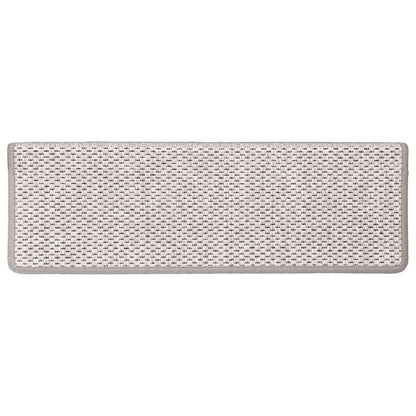 Stair Mats Self-adhesive Sisal-Look 15 pcs 65x21x4 cm Platina