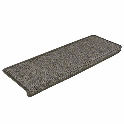 Stair Mats Self-adhesive Sisal-Look 15 pcs 65x21x4 cm Grey and Beige