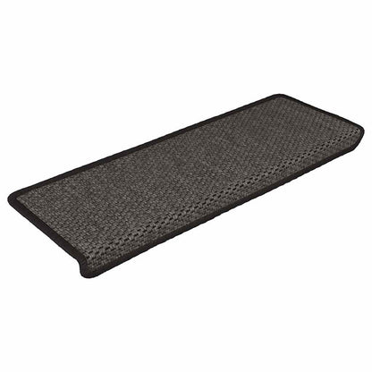 Stair Mats Self-adhesive Sisal-Look 15 pcs 65x21x4 cm Anthracite