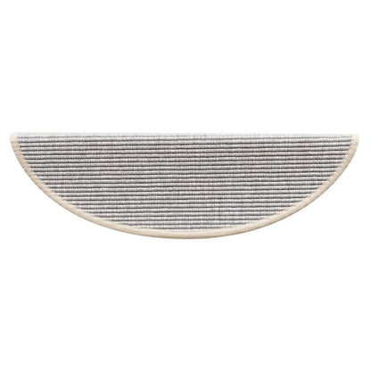 Stair Mats 15 pcs 56x17x3 cm Silver Half Round