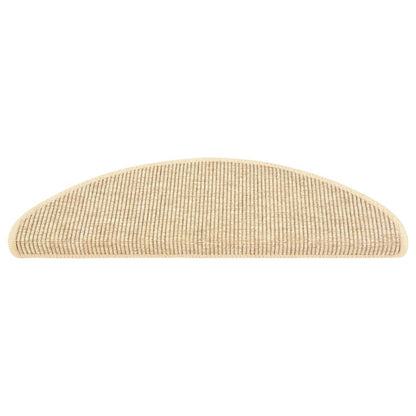 Stair Mats 15 pcs 65x21x4 cm Light Beige Half Round Large