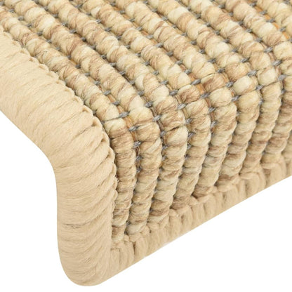 Stair Mats 15 pcs 65x21x4 cm Light Beige Half Round Large