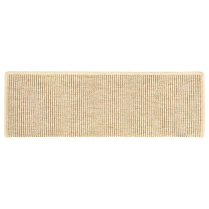 Stair Mats 15 pcs 65x21x4 cm Light Beige Rectangular Edge