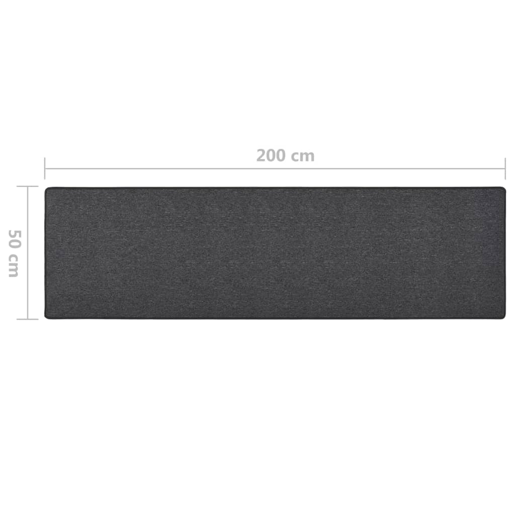 Carpet Runner Anthracite 50x200 cm