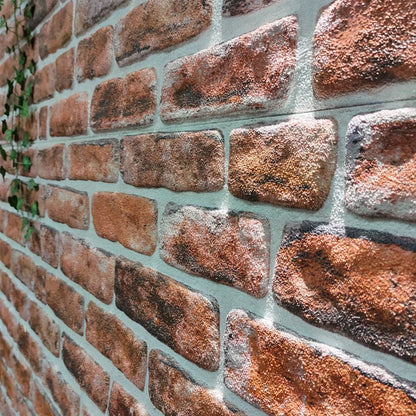 3D Wall Panels with Dark Brown Brick Design 10 pcs EPS