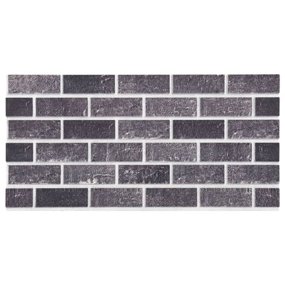 3D Wall Panels with Black & Grey Brick Design 10 pcs EPS