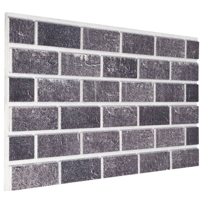 3D Wall Panels with Black & Grey Brick Design 10 pcs EPS