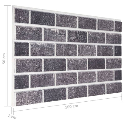 3D Wall Panels with Black & Grey Brick Design 10 pcs EPS