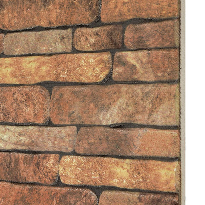 3D Wall Panels with Brown Brick Design 10 pcs EPS