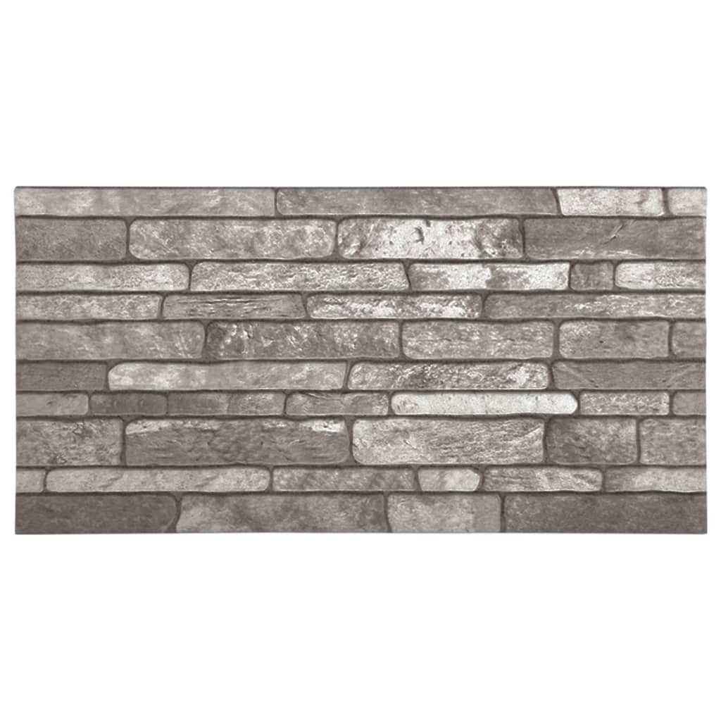 3D Wall Panels with Dark Grey Brick Design 10 pcs EPS